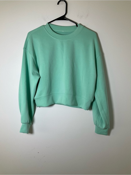 lululemon athletica Tops - Lululemon Softstreme Cropped Crewneck Sweatshirt Mint Green 4